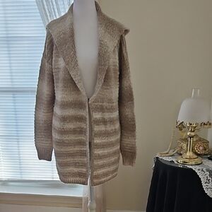 Michael Kors Tan and Cream Knit Cardigan